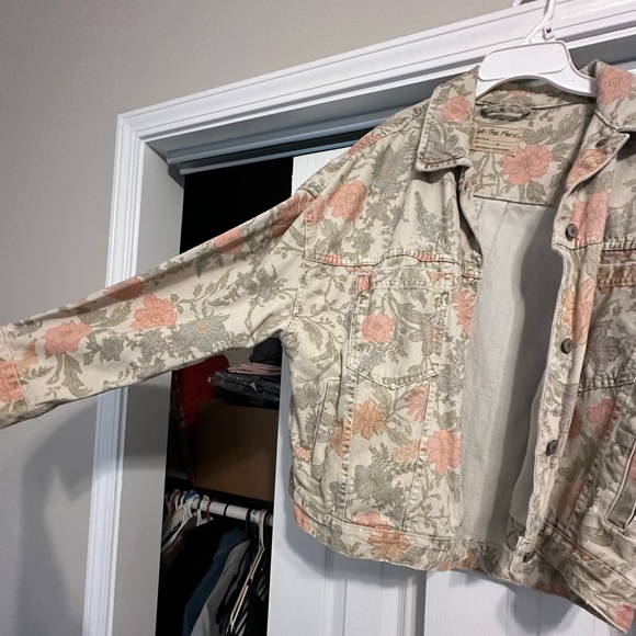 Free People floral denim oversized jacket - Picture 2 of 4